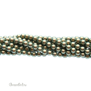 Swarovski 5810 Жемчуг 3 мм, иризирующий зеленый (#930), уп. 50 шт.