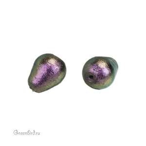 Хлопковый жемчуг "Капля" 8х11 мм, Rich Green Black, 1 шт. (#CTP011-811-RichGreenBlack)