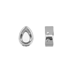 Оправа Crystalbird для 4320 Pear FS 10х7 мм, родий (#CBST-10)