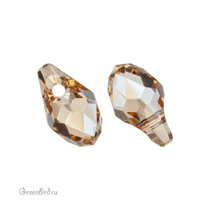 6007 подвеска Small Briolette Pendant 9x5mm – Golden Shadow (#001GSHA)