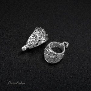 Коннектор-бейл "Барокко", родий, 1 шт. (#SVA-BAIL-01R)