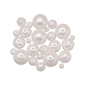 Crystalbird Микс жемчуга 3-10 мм, иризирующий белый, уп.25 шт. (#MIX501)