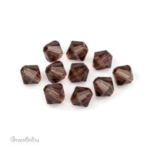 5328 Bicone 6mm – Smoked Topaz (#220)