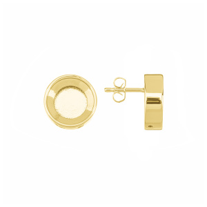 Пуссеты-оправы Crystalbird для 1122 Rivoli 12 мм, золото (#CBBS-01)