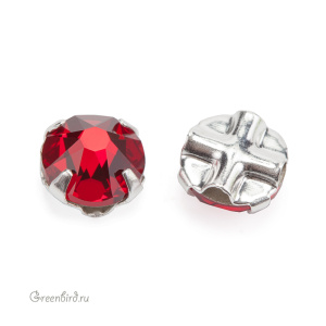 Swarovski 53103 Роза Монтис SS30, серебро, сиам (#208), 1 шт.