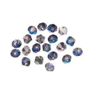 Crystalbird Бусины 5328C биконусы 4 мм – Bermuda Blue (#001BB), уп. 20 шт. (#CBBC-0022)