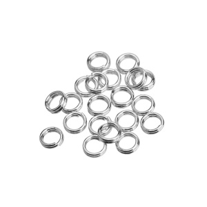 Соединительные кольца двойные 5 мм, родий, уп.20 шт. (#CN-RG-007R)