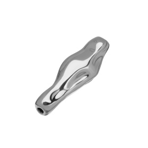 Бусина-трубочка "Жемчуг барочный" 18 мм, родий, 1 шт. (#SV1701-Bead-38R)