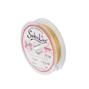 Ювелирный тросик SakuLux 7 – 0,3 мм, золотой, 10 м (#SL7X030SG10)