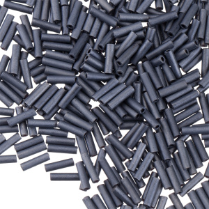 Бисер MIYUKI Bugle 6mm – Matte Gunmetal (#2001), 10 г