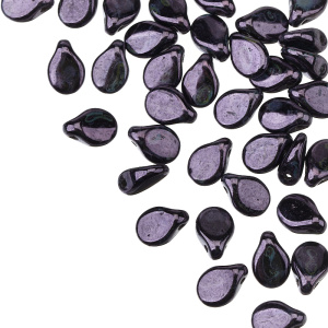 Pip Beads 5x7mm, Jet/Blue Luster, 5 гр (#23980/65431)