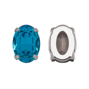 Crystalbird 4120 ÐÐ²Ð°Ð» 14x10 Ð¼Ð¼ Ð² Ð¾Ð¿ÑÐ°Ð²Ðµ, ÑÐ¾Ð´Ð¸Ð¹, Ð°ÐºÐ²Ð°Ð¼Ð°ÑÐ¸Ð½ (#202), 1 ÑÑ.