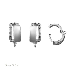 Швензы круглые, родий, пара (#SV1701-2451)