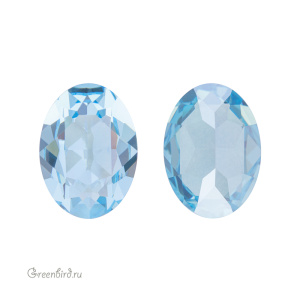 Swarovski 4120 Овал 18х13 мм, аквамарин сияющий (#202IGNIT), 1 шт.