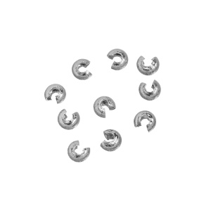 Бусина на кримп "Звёздная пыль" 3 мм, родий, уп.10 шт. (#SV1701-CC-15R)