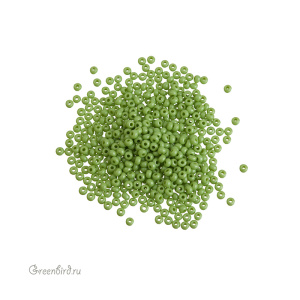 Бисер чешский PRECIOSA Czech круглый 11/0, LT. GREEN OP (#53230), 10 г