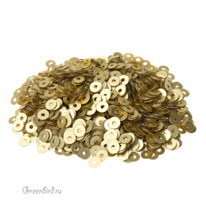 Пайетки 3мм плоские Giallo Sole (#216W)