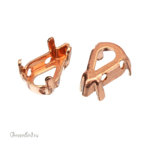 4328 Оправа для ювелирного кристалла Pear FS 8х4,8 мм, томпак