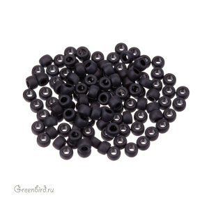 Бисер чешский Matubo цилиндрический 7/0, Matte Jet (#M23980), 5 г