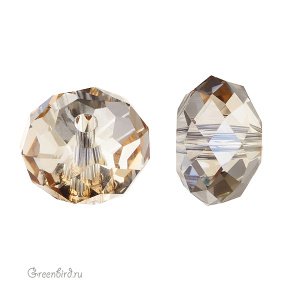 5040 Бусина Briolette Bead 12х8mm – Golden Shadow (#001GSHA)