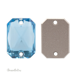 Swarovski пришивные 3252 Октагон 20х14 мм, аквамарин (#202), 1 шт.