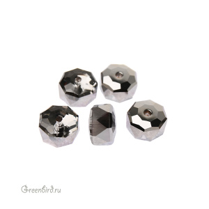 5045 Бусина Rondelle Bead 8 mm – Silver Night (#001SINI)