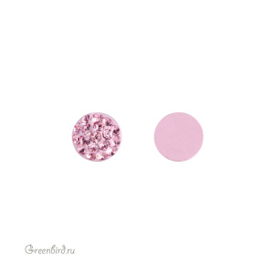 86601 BeCharmed Pave Cabochon 6 мм — Light Rose (#223)