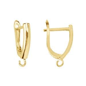 Швензы с английским замком, золото, пара (#CN-S001G)