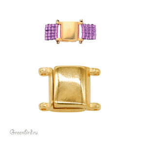 CYMBAL Магнитный замок "Axos" для Delica 11/0, 24K Gold Plate, 1 шт. (#D11-012443-GP)