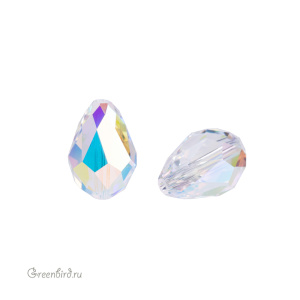 5500 Бусина Drop Bead 12x8mm – Crystal Aurore Boreale (#001AB)