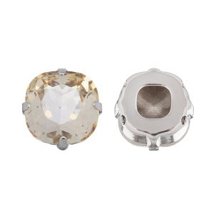 Кристалл в оправе 4470C 14 мм Crystalbird - Golden Shadow (#001GSHA), родий, 1 шт. (#CBCS-0057)