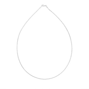 Цепочка - основа для колье 1,6 мм, родий, 45 см (#Chain-76R)