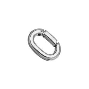 Кольцо-карабин "Звено" 14мм, родий, 1 шт. (#CN-JZ-001R)