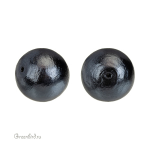 Хлопковый жемчуг 20 мм, Black, 1 шт. (#CTP001-20-Black)