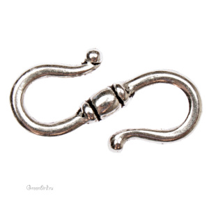 S-замок "Классик S", ант. серебро, 1 шт. (#TC-6147)