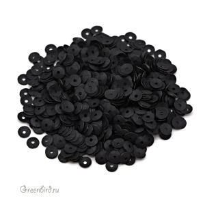 Пайетки 4мм чаша Nero (#996W)