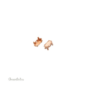 4228 Оправа для ювелирного кристалла Navette 5х2,5 мм, томпак