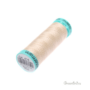 Шелковая нить Gutermann R753, 30м, слоновая кость (#414)
