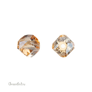 Swarovski 5020 Бусина Спираль 6 мм, золотистая дымка (#001GSHA), 1 шт.