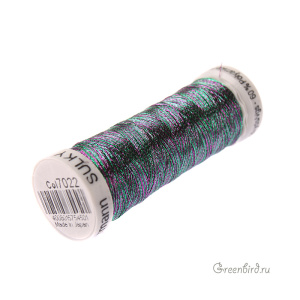 Металлизированная нить Gutermann, нефрит/фиолетовый (#7022)