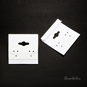 Дисплей для серег, белый (#BX578)