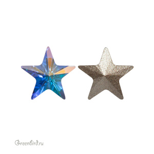 Swarovski 4745 Звезда 5 мм, прозрачный радужный (#001AB), 1 шт.