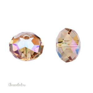 Swarovski 5040 Бусина Бриолетт 8х5 мм, светлый колорадский топаз с мерцанием 2X (#246SHIM2), 1 шт.