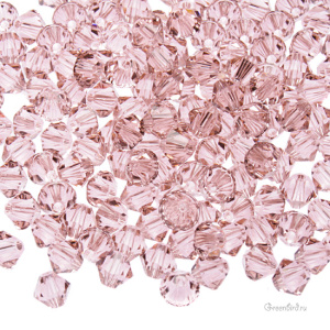 Swarovski 5328 Биконусы 4 мм, винтажный розовый (#319), уп. 20 шт.