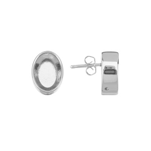 Пуссеты-оправы Crystalbird для 4120 Oval FS 14х10 мм, родий (#CBBS-14) Пуссеты-оправы Crystalbird для 4120 Oval FS 14х10 мм, родий (#CBBS-14)