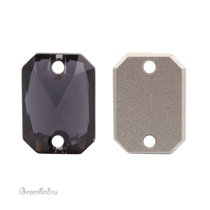 3252 Emerald Cut Sew-on Stone 14х10 мм – Graphite (#253)