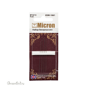 Набор бисерных игл Micron, уп. 4 шт. (#KSM-1061)