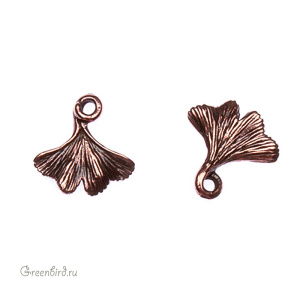 Подвеска "Лист гинкго", ант. медь, 1 шт. (#TC-2187) Подвеска "Лист гинкго", ант. медь, 1 шт. (#TC-2187)
