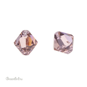 Swarovski 6328 подвеска Биконус 8 мм, винтажный розовый (#319), 1 шт.