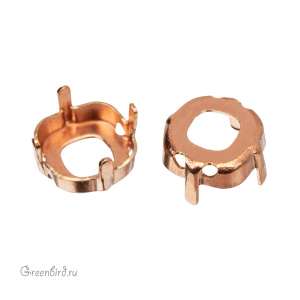 4483 Оправа для ювелирного кристалла Thin Cushion FS 8 мм, томпак